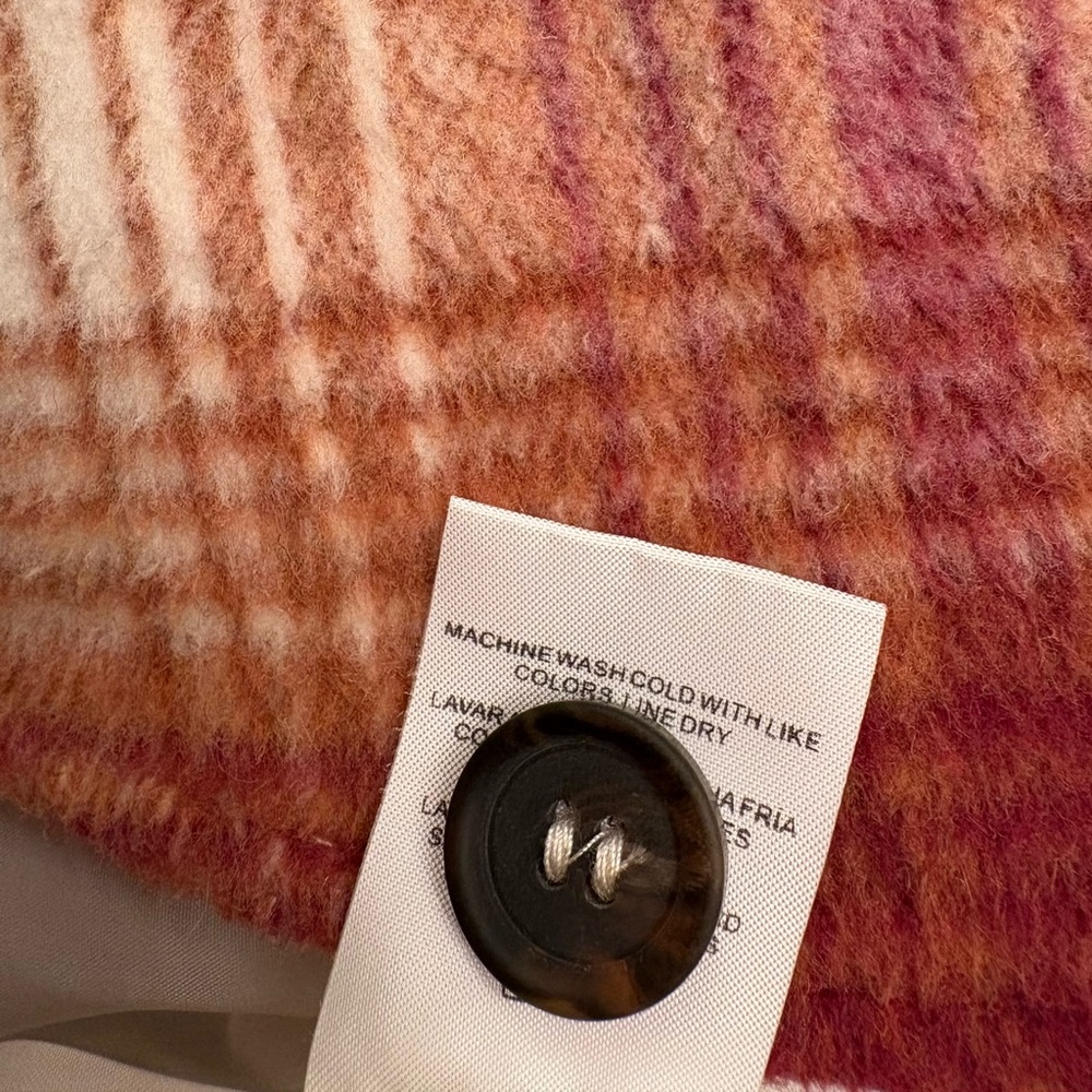 Thread & Supply Carmel Plaid slightly oversized relaxed fit shacket - Picture 4 of 5